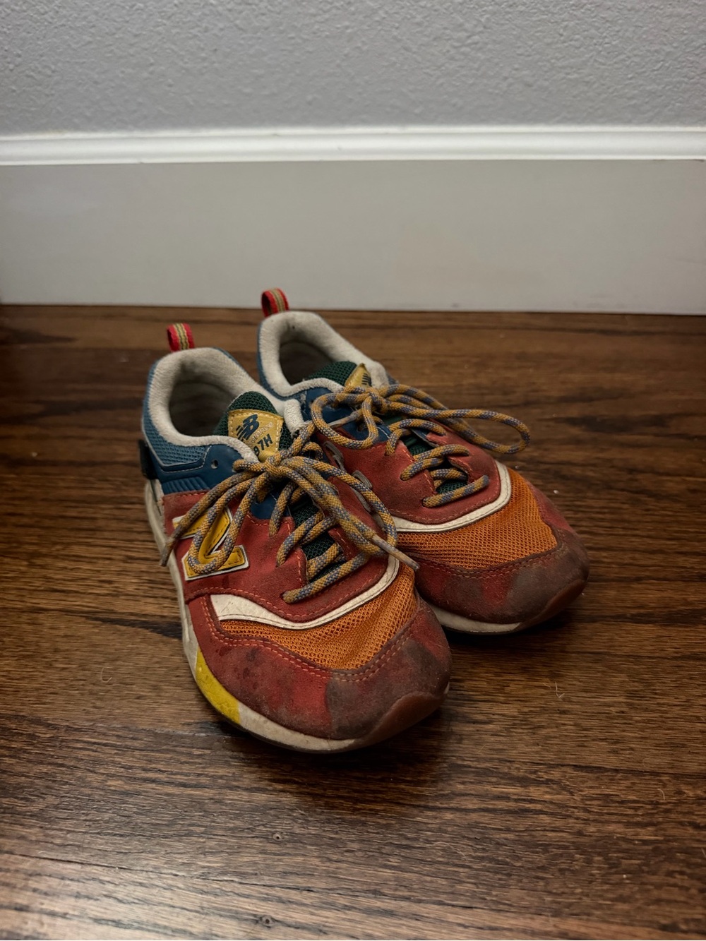 New Balance Kids Orange, Red & Blue Sneakers